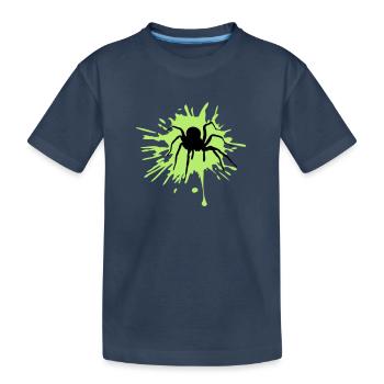 spider spider blob graffiti drops color b - Kids' Premium Organic T-Shirt - navy - Front