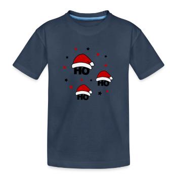 ho ho ho 02 - Kinder Premium Bio T-Shirt - Navy - Vorne