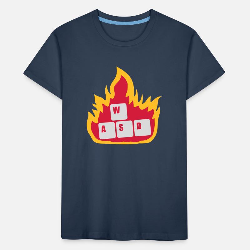 Nerd Computer WASD Clavier T-shirt bio Premium Enfant