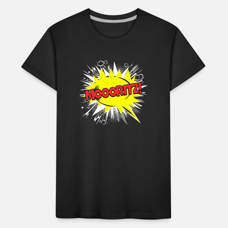 Moritz Name Funny Speech Bubble Moooritz! Kids' Premium Organic T-Shirt