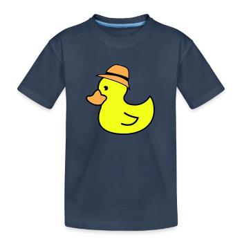 ente hut - Kinder Premium Bio T-Shirt - Navy - Vorne