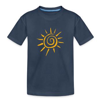 sonne - Kinder Premium Bio T-Shirt - Navy - Vorne