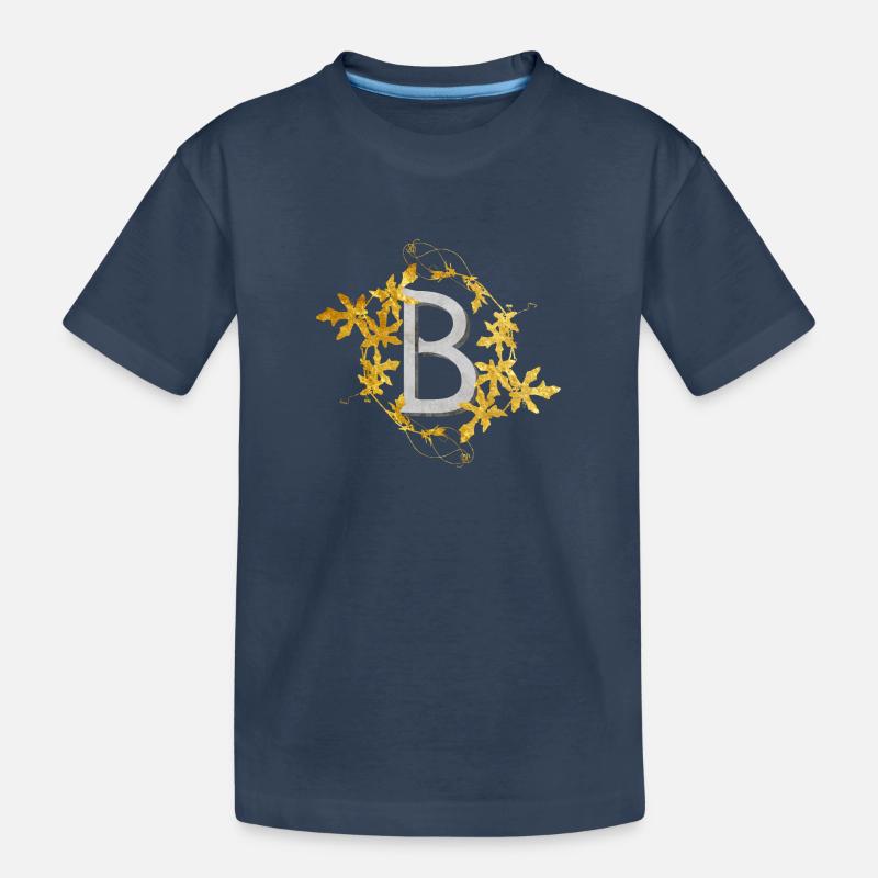 Initials2-B - Kinder Premium Bio T-Shirt - Navy