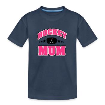 Hockey Mum - Kinder Premium Bio T-Shirt - Navy - Vorne