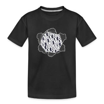 chef evolution tshirts lovers sweet jokes - Kids' Premium Organic T-Shirt - black - Front