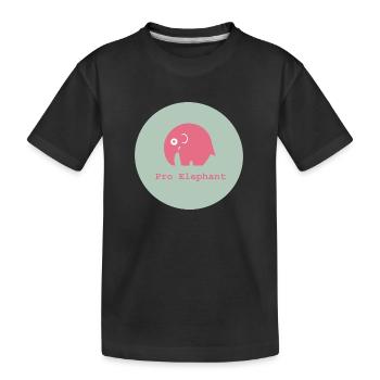 Pro Elephant - Kinder Premium Bio T-Shirt - Schwarz - Vorne