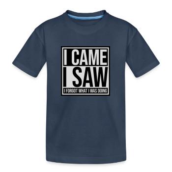 I came saw forget - Kids' Premium Organic T-Shirt - navy - Front