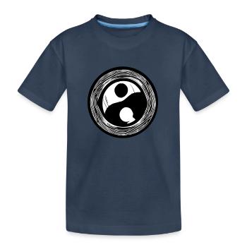 Yin Yang Signe Symbole Paix Bonheur Vecteur 11 - T-shirt bio Premium Enfant - bleu marine - Devant