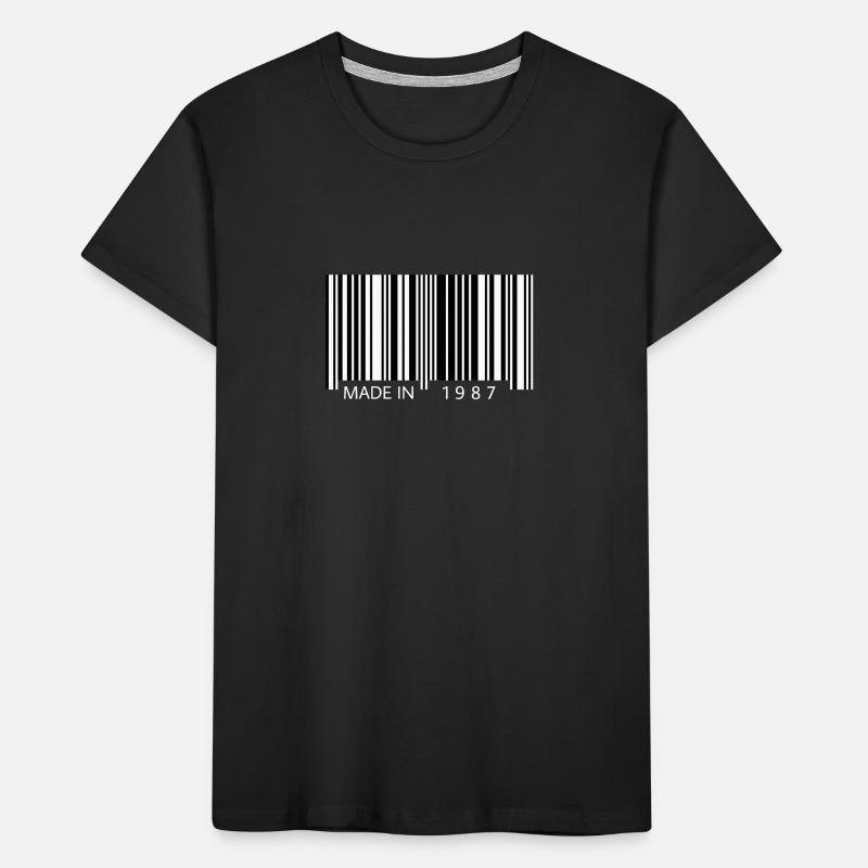 Made in 1987 Barcode Gift Kids' Premium Organic T-Shirt