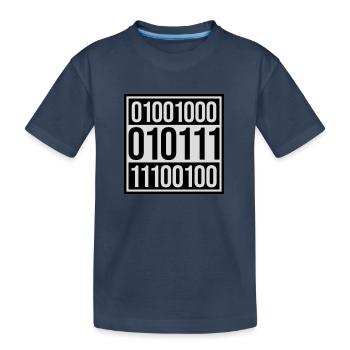 Binär Code Programm Sprache - Kinder Premium Bio T-Shirt - Navy - Vorne