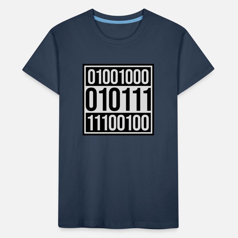 Binär Code Programm Sprache Kinder Premium Bio T-Shirt