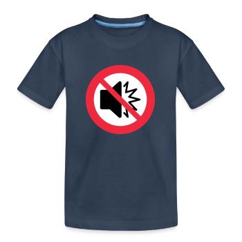Pas de son - silencieux - muet - ne pas déranger - autisme - T-shirt bio Premium Enfant - bleu marine - Devant