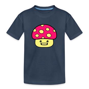Bande dessinée champignon - T-shirt bio Premium Enfant - bleu marine - Devant