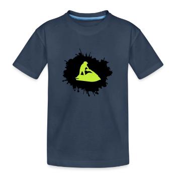 jet ski klecks - Kinder Premium Bio T-Shirt - Navy - Vorne