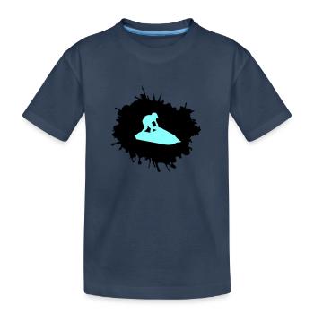 jet ski klecks - Kinder Premium Bio T-Shirt - Navy - Vorne