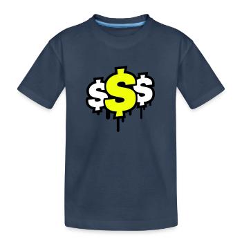 dollar symbol - Kinder Premium Bio T-Shirt - Navy - Vorne