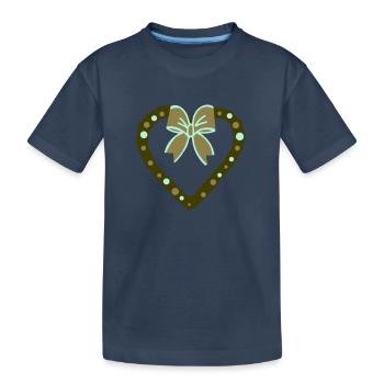 Décorations de Noël Vert - T-shirt bio Premium Enfant - bleu marine - Devant