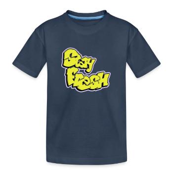 Stay Fresh - Kids' Premium Organic T-Shirt - navy - Front