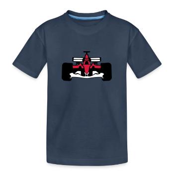 formule 1 voiture course 1072 - T-shirt bio Premium Enfant - bleu marine - Devant