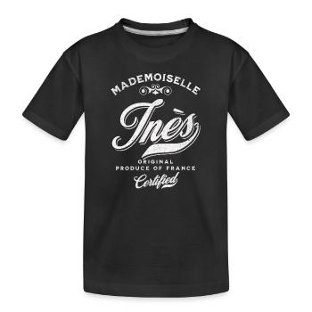 Mademoiselle Inès - T-shirt bio Premium Enfant - noir - Devant