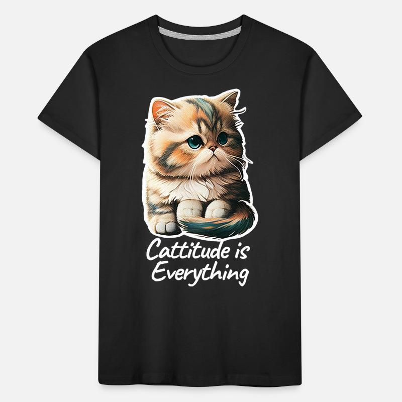 Cattitude is Everything Kids' Premium Organic T-Shirt
