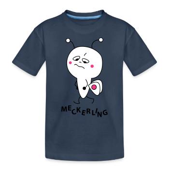 Schmetterling meckert - Kinder Premium Bio T-Shirt - Navy - Vorne