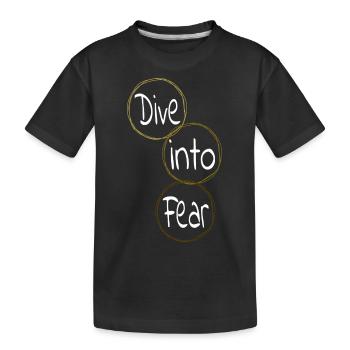 blagues face aux peurs citation présente - T-shirt bio Premium Enfant - noir - Devant