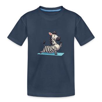 Zebra Yoga : Méditation Zen et Bouddhisme - T-shirt bio Premium Enfant - bleu marine - Devant