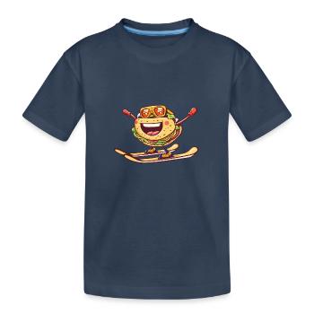 Taco Ski Ski Alpin Action - T-shirt bio Premium Enfant - bleu marine - Devant