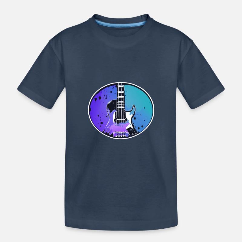 Gitarre - Kinder Premium Bio T-Shirt - Navy