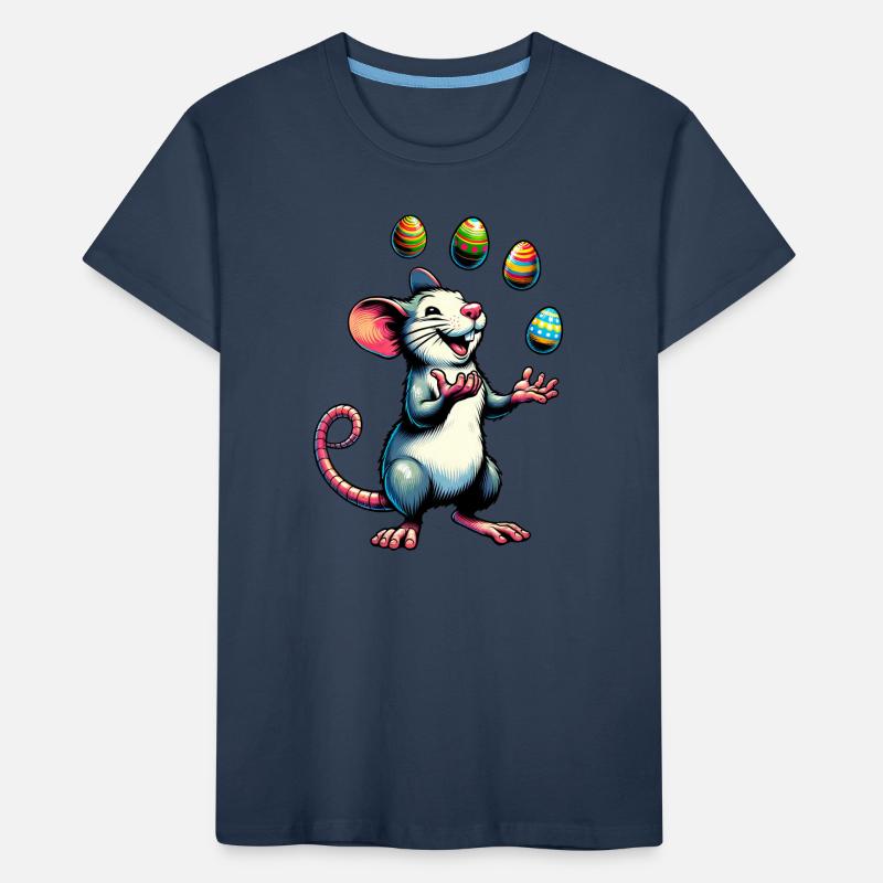 Easter Mouse & Rat with Easter Eggs Kids' Premium Organic T-Shirt