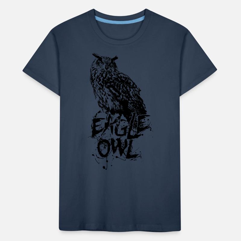 Eagle Owl Uhu Eule Bubo Bubo Kids' Premium Organic T-Shirt