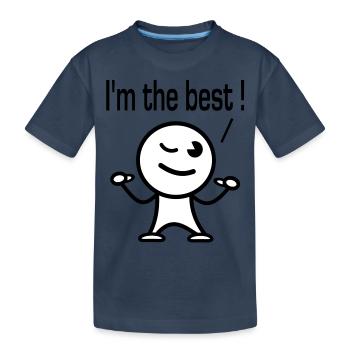i'm the best - Kids' Premium Organic T-Shirt - navy - Front