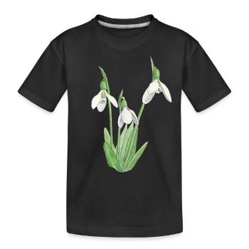 Perce-neige - T-shirt bio Premium Enfant - noir - Devant