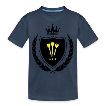 Wappen Dart - Kinder Premium Bio T-Shirt - Navy - Vorne