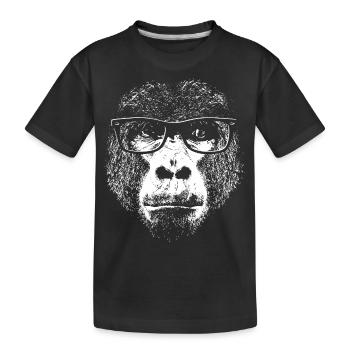 Gorilla - Kinder Premium Bio T-Shirt - Schwarz - Vorne