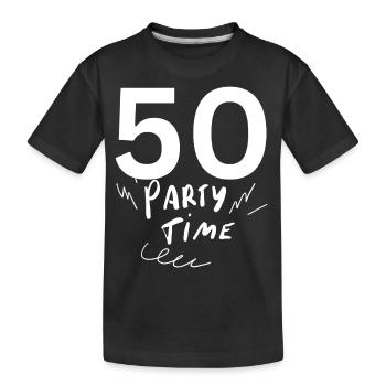 50 - Kids' Premium Organic T-Shirt - black - Front
