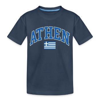 Athen - Kinder Premium Bio T-Shirt - Navy - Vorne