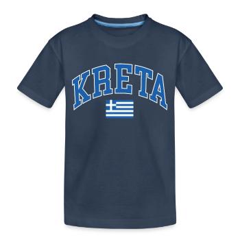 Kreta - Kinder Premium Bio T-Shirt - Navy - Vorne
