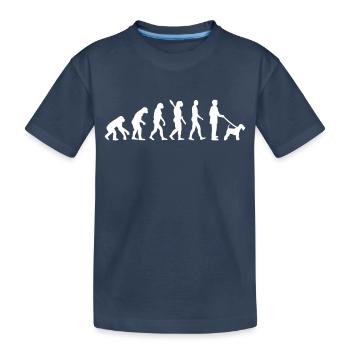 Airedale Terrier - T-shirt bio Premium Enfant - bleu marine - Devant