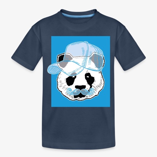 Panda - Cap - Mustache - Kinder Premium Bio T-Shirt
