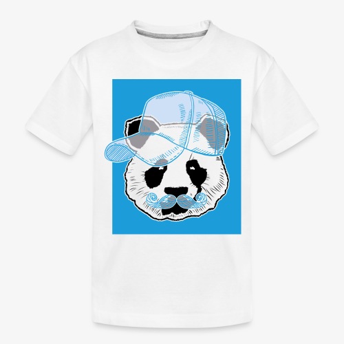 Panda - Cap - Mustache - Kinder Premium Bio T-Shirt