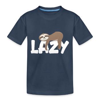 Paresseux paresseux - T-shirt bio Premium Enfant - bleu marine - Devant