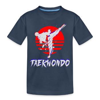 Taekwondo - T-shirt bio Premium Enfant - bleu marine - Devant