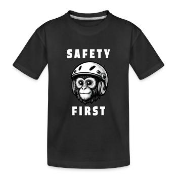 Safety Monkey - Kinder Premium Bio T-Shirt - Schwarz - Vorne