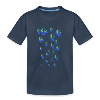 Rose bleue,N,Roses,Rose,Vigne,Fleurs,Floral - T-shirt bio Premium Enfant - bleu marine - Devant