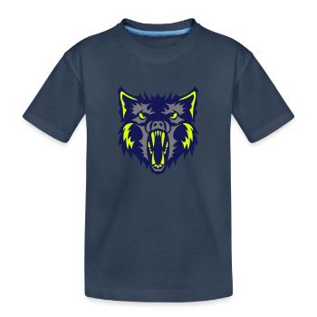 Werwolf Werwolf Wolf 2 - Kinder Premium Bio T-Shirt - Navy - Vorne
