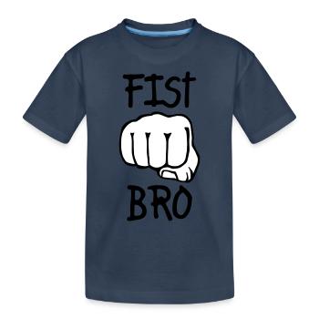 fist bro 2c - Kids' Premium Organic T-Shirt - navy - Front