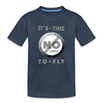NO LIMIT kiting Gamer Sports extrêmes Piste de course - T-shirt bio Premium Enfant - bleu marine - Devant