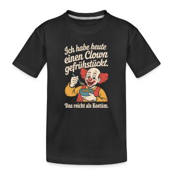 Remplacement du costume de clown du Petit-déjeuner de Clown Carnival - T-shirt bio Premium Enfant - noir - Devant